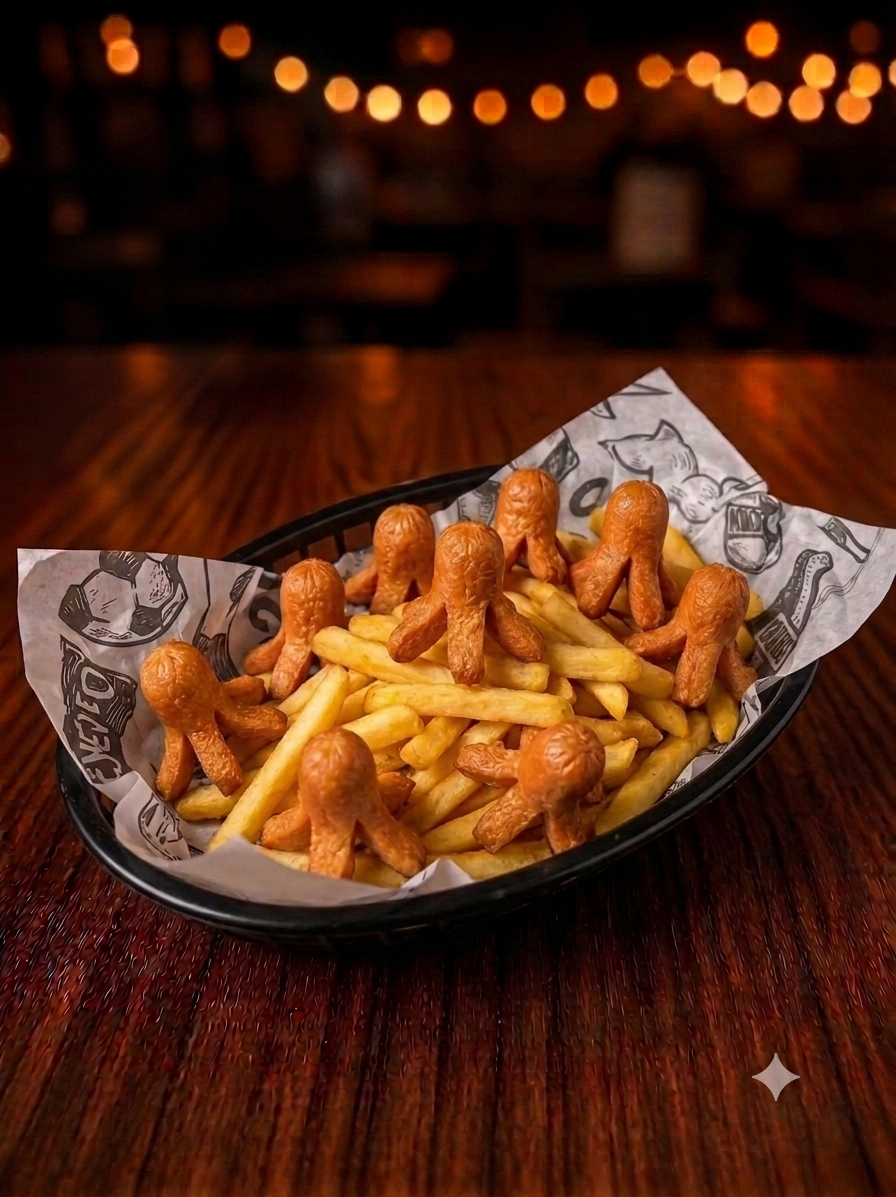 Salchipulpos con Papas