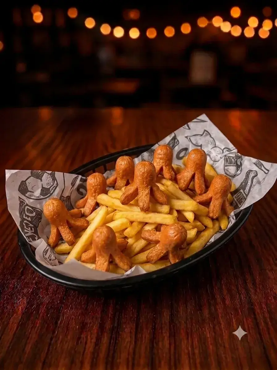Salchipulpos con Papas